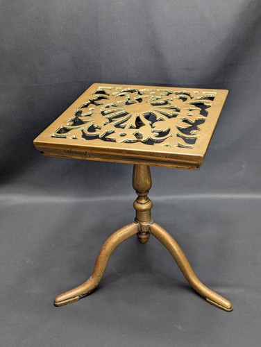 Vintage solid brass trivet - vintage,