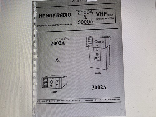 Henry radio 2000a 3000a - henry,