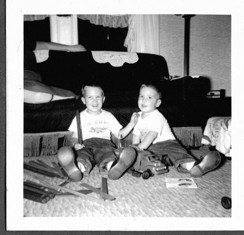 Vintage photograph boys - vintage, army