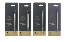 Genuine Parker Ballpoint  Pen Refill Quink Flow Medium Fine BLACK/BLUE Ink