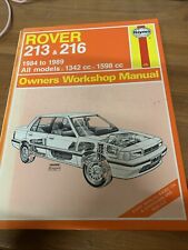 Rover 213 & 216 1984 To 1986 Haynes Manual Classic Vintage Restoration