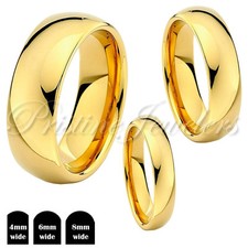 Tungsten Carbide 18k Gold IP