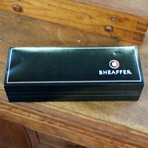 Sheaffer blue metal fountain - sheaffer,