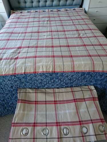 Next cream red lined check - cream&red,