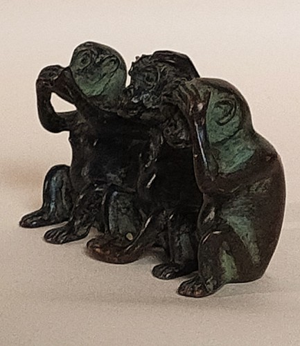 Vintage monkeys bronze - 3,