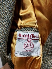 Harris Tweed Wool Overcoat 44R