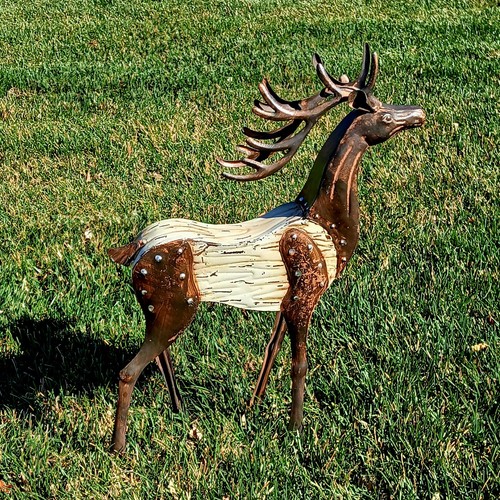 Reindeer statue buck caribou - statue,