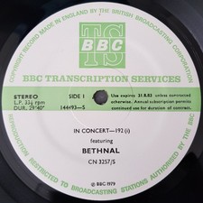 Bethnal - In Concert-192 LP