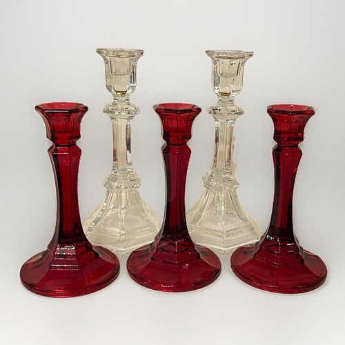 Vintage candlestick lot ruby - vintage,