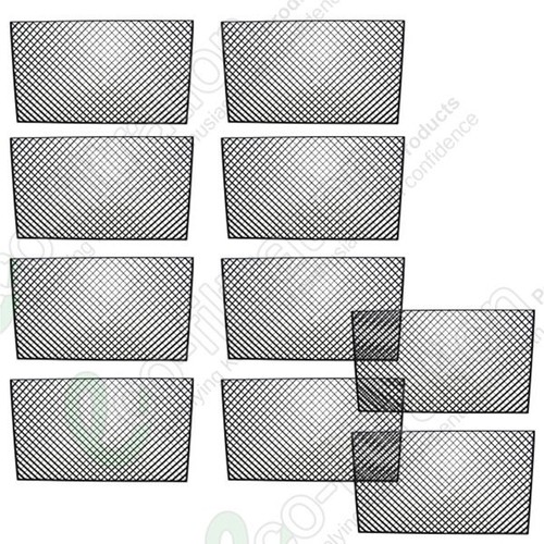 Diamond cut filter grids - x,