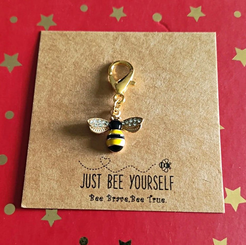 Bee clip charm pendant - bee,