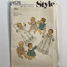 Style 1825 6 Months Baby Christening Baptism Gown Dress Pants Used Cut Pattern