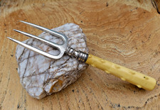 Vintage Silver Plate and Cream Coloured Handled Serving Fork