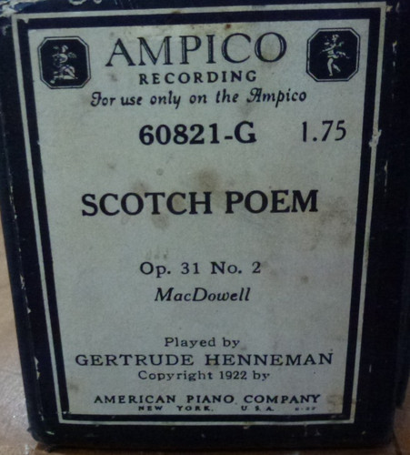 Ampico reproducing roll - ampico,