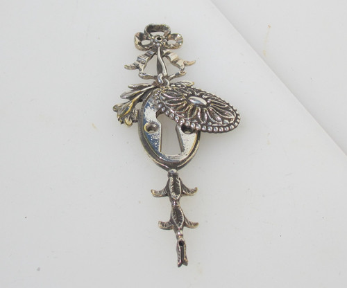 Large victorian brass keyhole - brass,