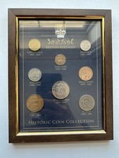 Authentic Historical British Heritage Coins Display For Collectors