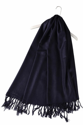 Plain pashmina tassel scarf - plain,