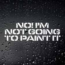 No I'm Not Going To Paint it
