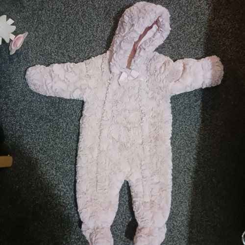 Baby girls fluffy snow suit - baby, suit.