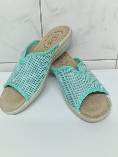 Ladies mint aqua mesh cushion - mint/aqua,