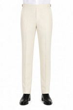 Ivory cream wool trousers - ivory,