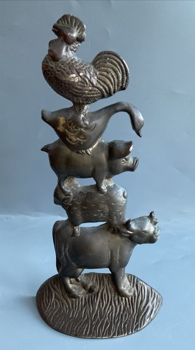 Vintage solid brass - brass, totem