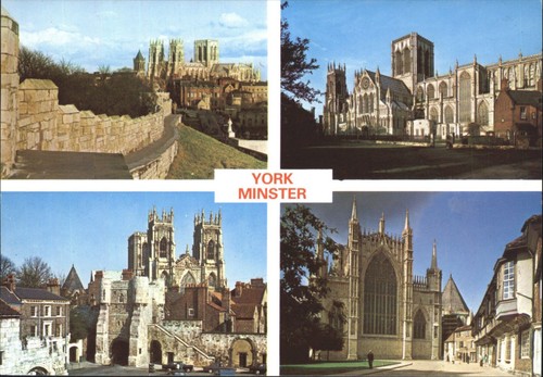 Vintage york minster postcard - minster,