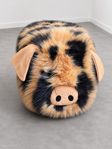 Animal design footstool pig - design,