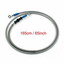 165cm/65" M10 Brake Oil Hose Line Banjo Fitting Stainless Steel End UK T9