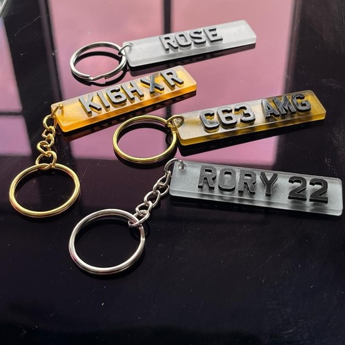 Custom keyring car number - -,