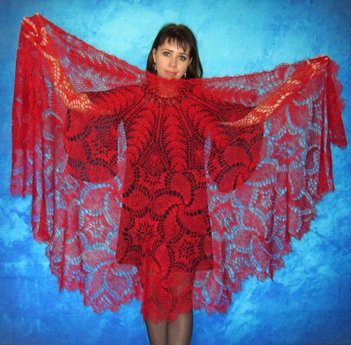 Red crochet russian - red,