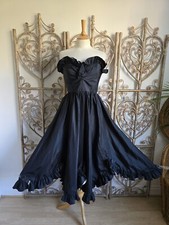 Vintage black 50s style Tom Bowker for Jean Varon 80s dress S s/m