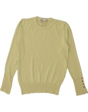 ZARA Womens Crew Neck Jumper Sweater UK 16 Large Yellow AD12