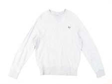 Fred Perry Men's Grey Sweatshirt S Casual Pullover