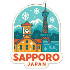 Sapporo Japan Sticker Decal