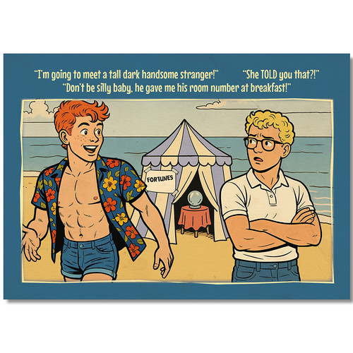 Gay postcard inspired - , by