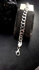 Mens Sterling Silver Heavy Curb Bracelet 8inch 28g 10mm links