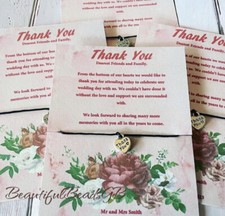 wedding table favours thank you wish Bracelets gift for guests wedding day X6
