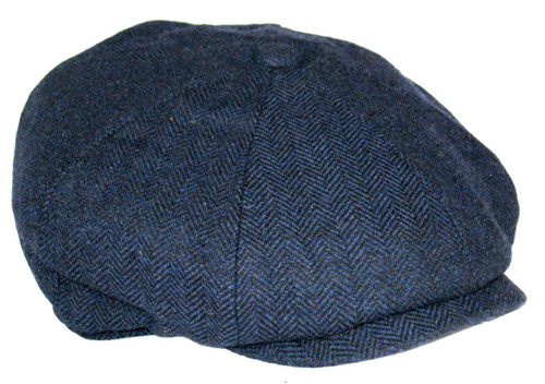 Grey navy herringbone - grey, &
