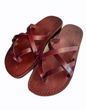 Brown Leather Jesus Sandals