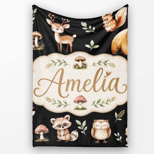 Soft fleece blanket - blanket, forest
