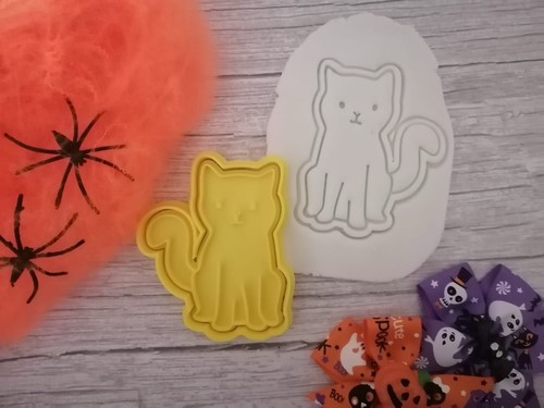 Cute halloween cat cookie - cute,