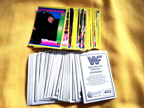 Wwf stickers merlin - merlin, bret