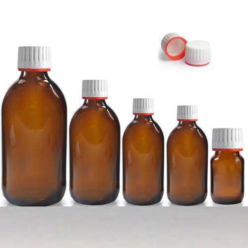Amber glass bottles for soap - glass,