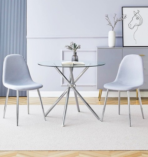 Dining set small - glass, round