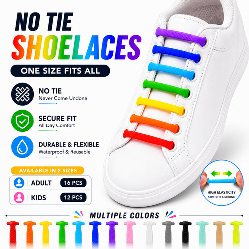 Elastic tie shoe laces - shoe,