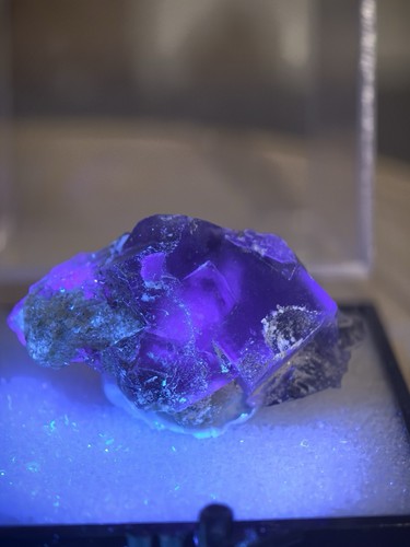 Natural purple fluorite - purple,