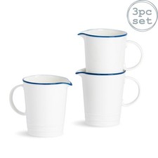 3x White Farmhouse Milk Jugs