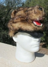 BEAR HAT cub scout costume CAP plush CHICAGO bears ADULT mens women COMFY & WARM