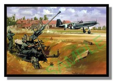 RAF P-51 Mustang and anti-aircraft gun free p&p UK